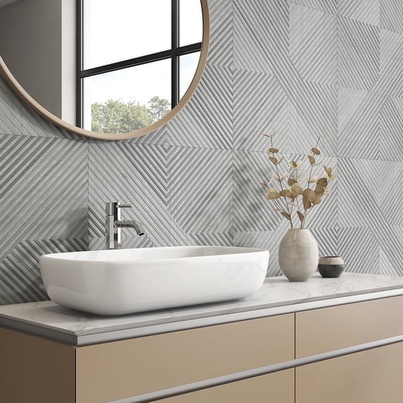 The Tile Life Huntsman 24" x 24" Gray Matte Porcelain Wall Tile, Case of 4