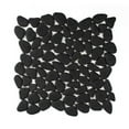 thumbnail image 1 of The Tile Life Huron Rock Black Matte Glass Mosaic Floor and Wall Tile 12x12 in 1-Piece, 1 of 11