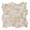 thumbnail image 1 of The Tile Life Huron Rock 12" x 12" Sand Stone Matte Glass Pebble Mosaic Floor and Wall Tile 1 Sheet, 1 of 12