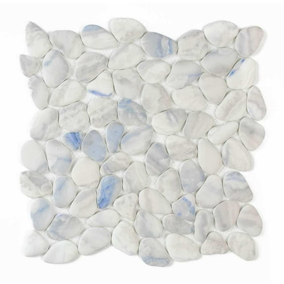 The Tile Life Huron Rock Blue Matte Glass Mosaic Floor and Wall Tile 4x4 in Sample 1-Piece