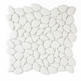 thumbnail image 1 of The Tile Life Huron Rock White Matte Glass Mosaic Floor and Wall Tile 4x4 in Sample 1-Piece, 1 of 11