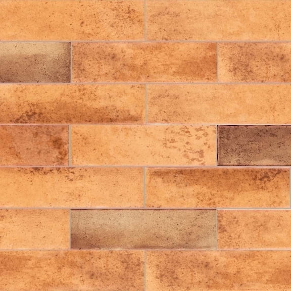 The Tile Life Ibiza Terracotta Ceramic Subway Wall Tile 2x10 in 40-Piece