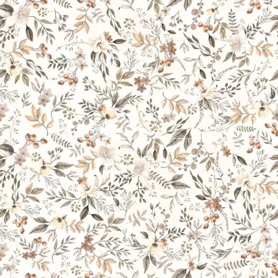 The Tile Life Idyll 24" x 48" Autumn Floral Glossy Porcelain Floor & Wall Tile, Case (2 Tiles)