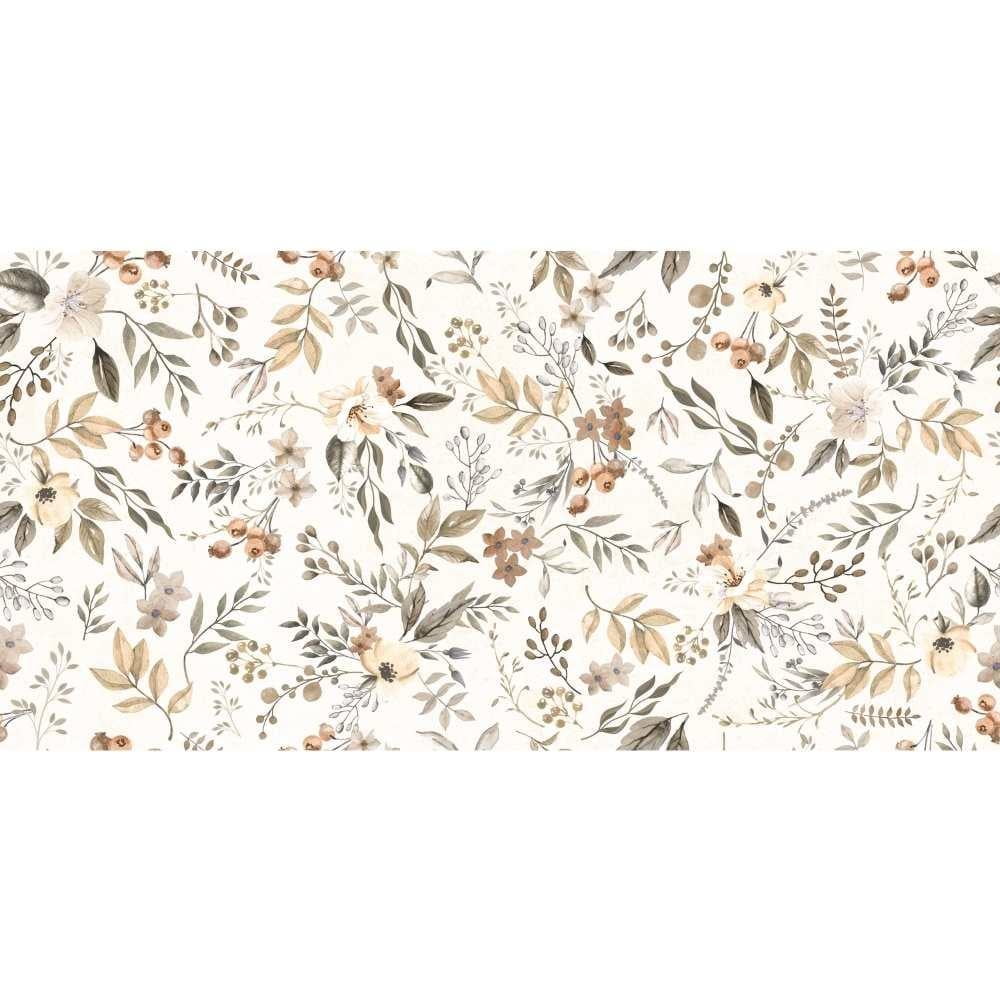 Autumn Floral Glossy Porcelain 24" x 48" Wall and Floor Tile