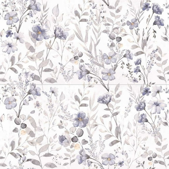 The Tile Life Idyll Sakura Glossy Floral Porcelain Floor & Wall Tile 24x48 in 2-Piece