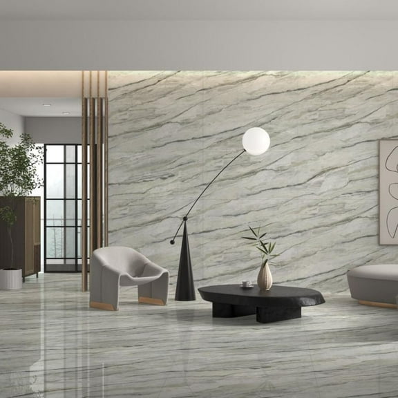 The Tile Life Imperial Jade Polished Porcelain Floor & Wall Tile, 24 x 48 in, 2-Piece