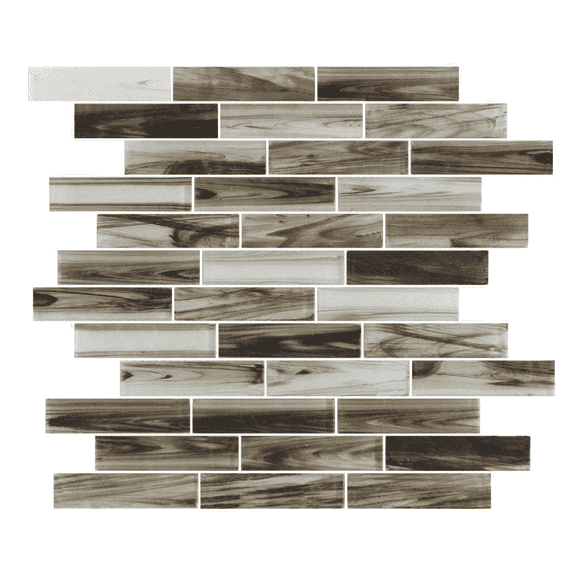 The Tile Life Island Antigua Jamaica 4" x 4" Glass Brick Mosaic Tile Sample 1-Piece
