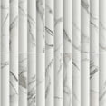 thumbnail image 1 of The Tile Life Lyrical 4.5" x 4.5" Statuario Matte Fluted Porcelain Tile Sample 1 Piece, 1 of 17