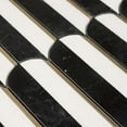 thumbnail image 1 of The Tile Life Mad Decade Black Polished Marble Mosaic Floor & Wall Tile 12x12 in 1-Piece, 1 of 13