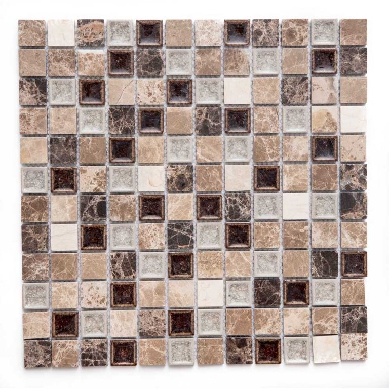 1 x 1 Glass Mosaic Sheet Tile