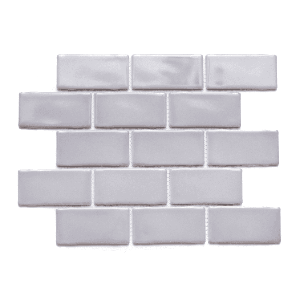 The Tile Life Metro 2 x 4 Night Glossy Porcelain Mosaic Tile Sample 1 Piece