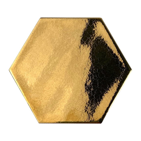The Tile Life Midas Gold 4.5" x 5" Glossy Ceramic Tile Sample