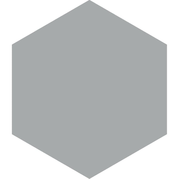 The Tile Life Milan Silver Hexagon Porcelain Tile Sample - 8 x 9.5 in. - Matte - 1-Piece - Floor, Wall & Backsplash