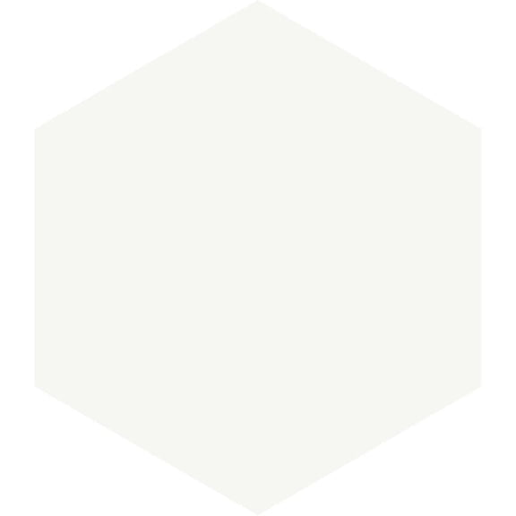 The Tile Life Milan 8" x 9.5" White Hexagon Matte Porcelain Floor and Wall Tile Sample 1-Piece