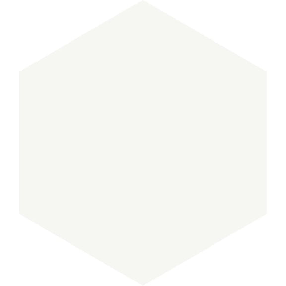 The Tile Life Milan 8" x 9.5" White Hexagon Matte Porcelain Floor and Wall Tile 25-Piece