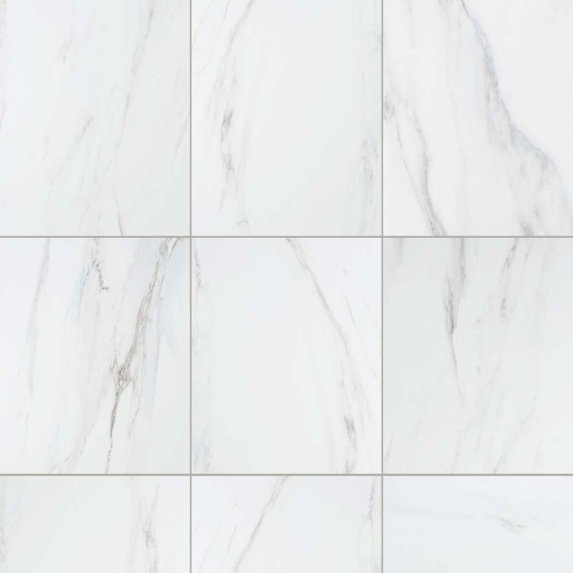 The Tile Life Minerva Gray Marble-Look Glossy Ceramic Wall Tile, 10 x 13 in, 15-Piece