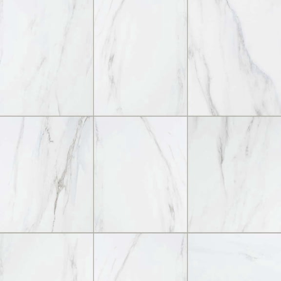 The Tile Life Minerva 4" x 4" Calacatta Blue Glossy Ceramic Tile Sample 1 Piece