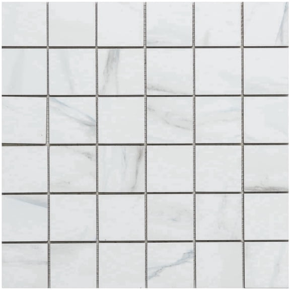 The Tile Life Minerva 4" x 4" Calacatta Blue Matte Porcelain Tile Sample 1 Piece