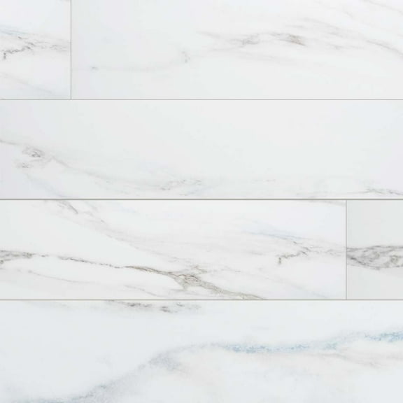 The Tile Life Minerva Gray Marble Look Matte Porcelain Floor & Wall Tile 4x13 in 10-Piece