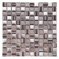 thumbnail image 1 of The Tile Life Modern Cappuccino Matte Glass Grid Mosaic Wall Tile, 12 x 12 in, 1-Piece, 1 of 3