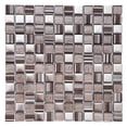 thumbnail image 1 of The Tile Life Modern Cappuccino Matte Glass Grid Mosaic Wall Tile, 4 x 4 in, 1-Piece Sample, 1 of 3