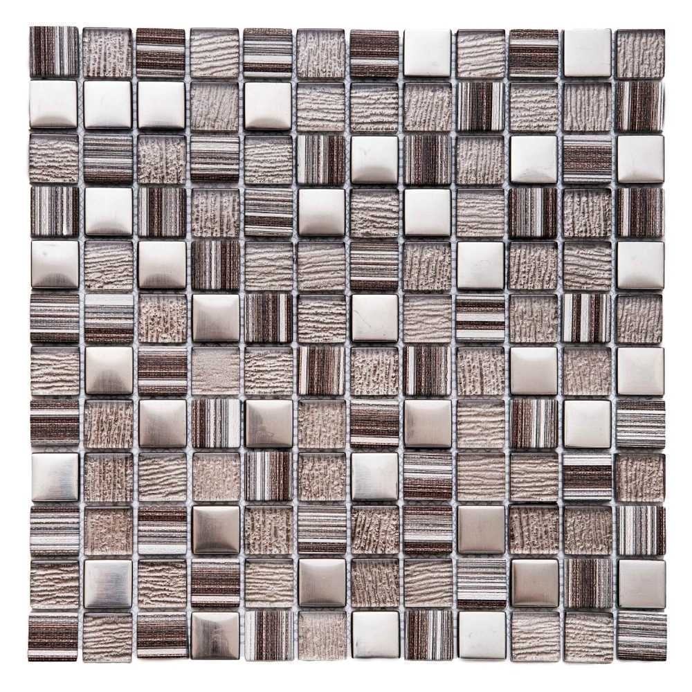 Cappuccino Glass Mosaic 4x4 Wall Tile Sample