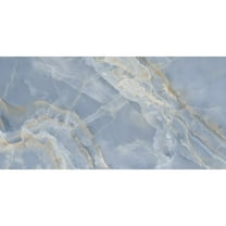 The Tile Life Monarch Jewel Polished Porcelain Tile, 24" x 48", Azul, 2-Piece, Floor Wall Large Format