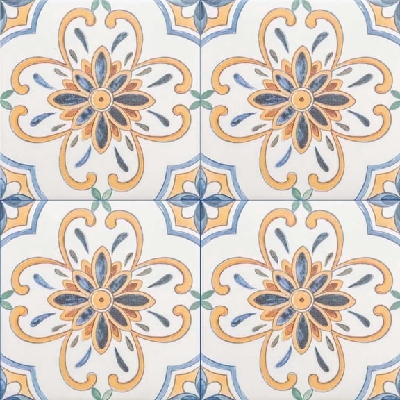 The Tile Life Monastery Vietri Porcelain Floor and Wall Tile 8x8 in 30-Piece