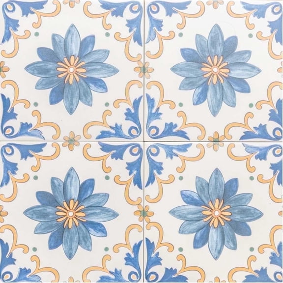 The Tile Life Monastery 8x8 Blue Porcelain Floor and Wall Tile - 8x8 Sample