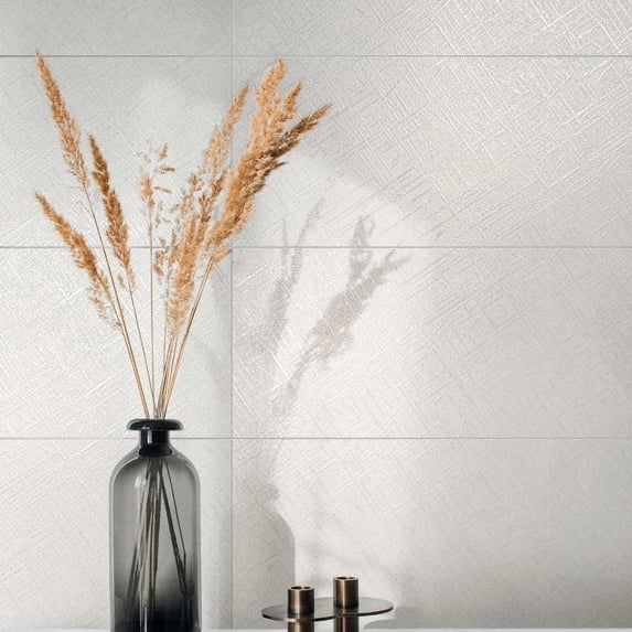 The Tile Life Note Luxe White Semi-Polished Porcelain Floor & Wall Tile, 4 x 4 in, 1-Piece Sample