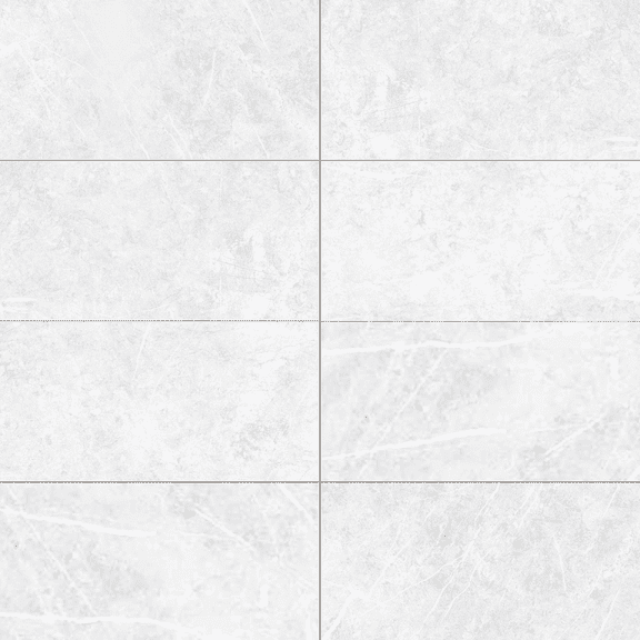 The Tile Life Opera White Marble Look Glossy Porcelain Floor & Wall Tile 12x24 in 6-Piece