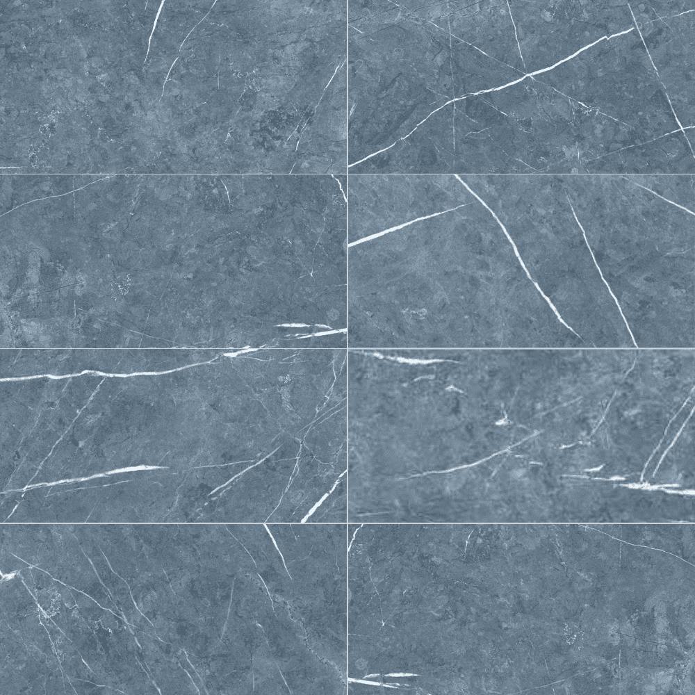 The Tile Life Opera 12" x 24" Blue Matte Porcelain Floor and Wall Tile, 6 Piece ( 11.62 Sq. ft.)