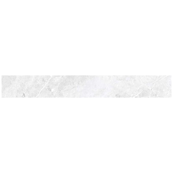 The Tile Life Opera 3" x 24" White Marble Look Matte Porcelain Bullnose Tile, 1 Piece