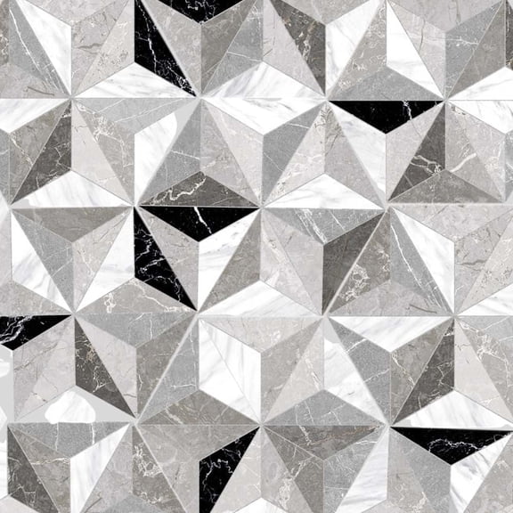 The Tile Life Osiris Gray Matte 3D Hexagon Porcelain Floor & Wall Tile, 4 x 4 in, 1-Piece Sample