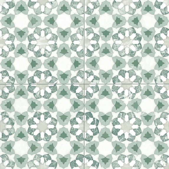 The Tile Life Pageant Verde 9" x 9" Matte Porcelain Floor and Wall Tile (12.28 sq. ft. / case)