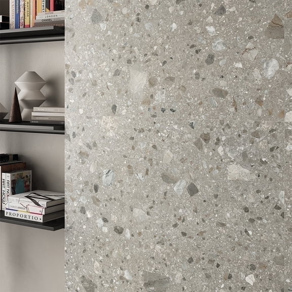 The Tile Life Pantheon Terrazzo Cenere Mix Matte Porcelain Floor & Wall Tile, 4 x 4 in, 1-Piece Sample