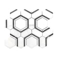 thumbnail image 1 of The Tile Life Pelta Orb 13" x 11" Blanco Blend Polished Marble Mosaic Floor and Wall Tile, 1 Sheet, 1 of 13