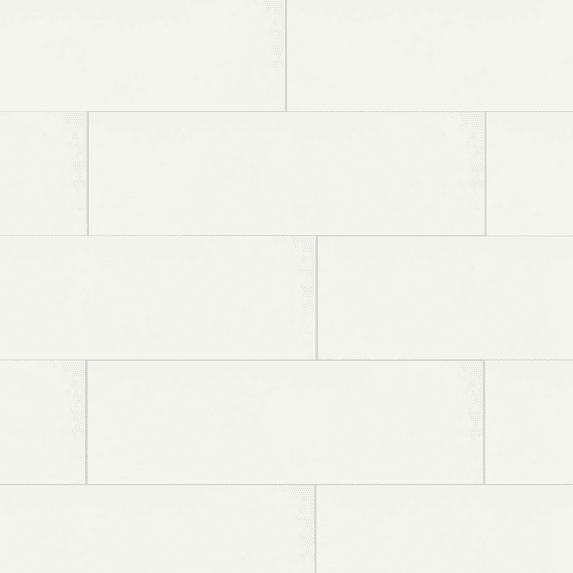 The Tile Life Penthouse White Porcelain Subway Tile - 4 x 12 in. - Glossy - 20-Piece - Floor, Wall, Backsplash