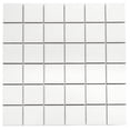 thumbnail image 1 of The Tile Life Penthouse 2" x 2" White Matte Porcelain Mosaic Floor and Wall Tile Case of 9, 1 of 5