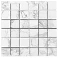 thumbnail image 1 of The Tile Life Penthouse White Polished Porcelain Mosaic Tile, 12" x 12", 9-Piece, 1 of 11