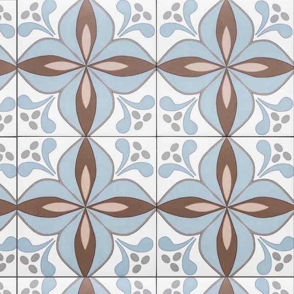 The Tile Life Petals 8.7" x 8.7" Beige Matte Porcelain Tile Sample, 1 Piece