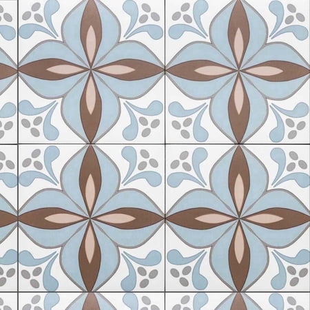The Tile Life Petals Beige 8.7" x 8.7" Matte Porcelain Tile Sample