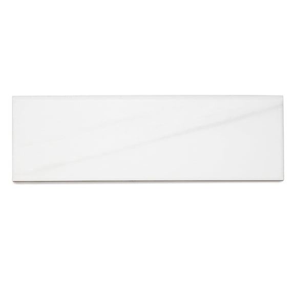 The Tile Life Piave 4" x 12" Bianco Matte Porcelain Bullnose Tile