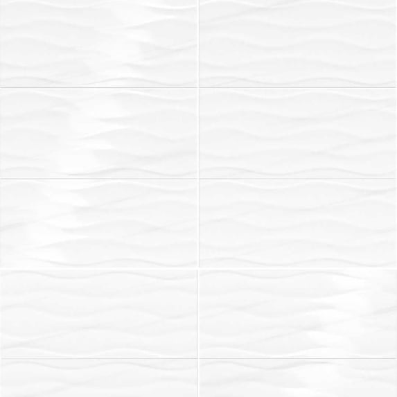 The Tile Life Piave Bianco Deco 4" x 4" Glossy Ceramic Tile Sample