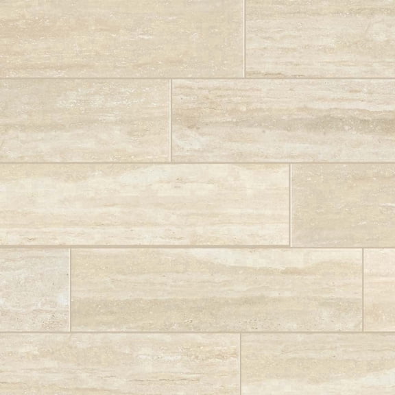 The Tile Life Penthouse Vein Cut 3" x 4" Travertine Glossy Porcelain Tile Sample 1 Piece