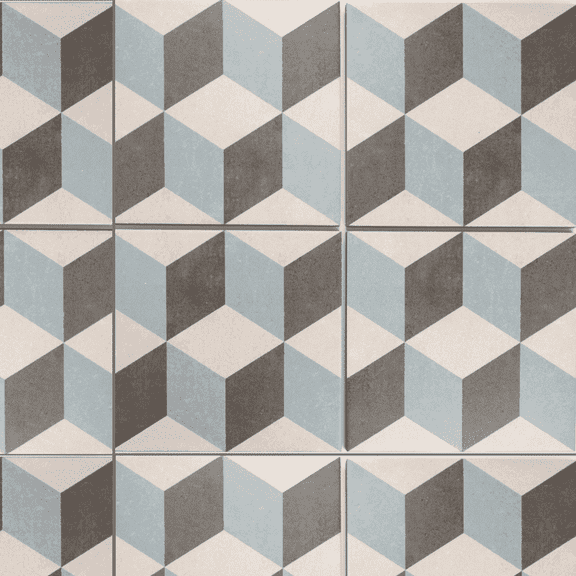 The Tile Life Prism 9" x 9" Gray Matte Porcelain Tile Sample, 1 Piece