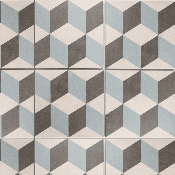 The Tile Life Prism 9" x 9" Gray Matte Porcelain Tile Sample, 1 Piece