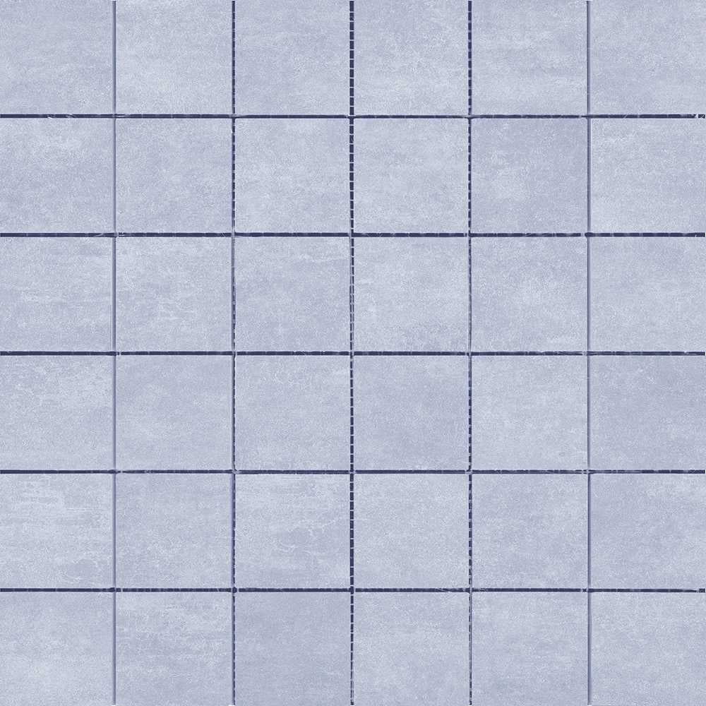 12" x 12" Blue Matte Porcelain Mosaic Tile