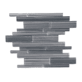 thumbnail image 1 of The Tile Life Rebel Brick Gray Brushed Glass Mosaic Wall Tile, 4 x 4 in, 1-Piece Sample, 1 of 4