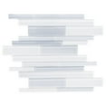 thumbnail image 1 of The Tile Life Rebel Brick White Brushed Glass Mosaic Wall Tile, 12 x 12 in, 1-Piece, 1 of 4